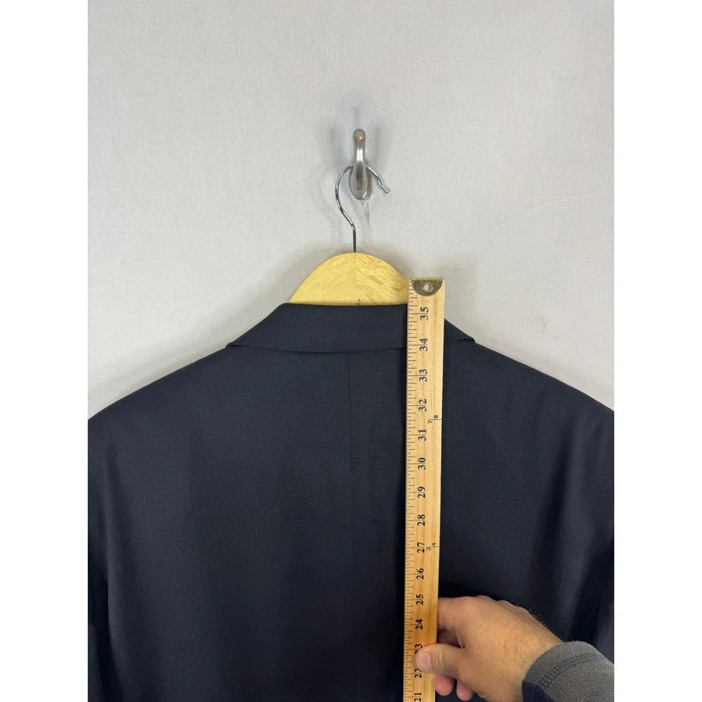 Banana Republic Mens 46L Black 100% Wool 3-Button Blazer Sport Coat Jacket